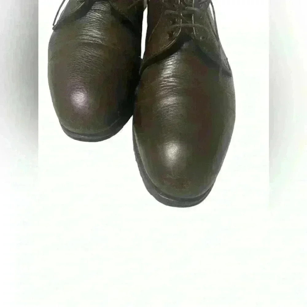Brooks Brothers "Commando" Men 13 Brown Pebble Grain Leather Dress Shoe Oxford